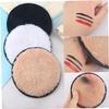 DONFAMDS 3pcs Makeup Remover Puff Double-sided Pads for Facial Cleansing Safe Odorless Makeup Removal Towel Portable Easy to Carry Random Color view 4
