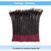 0.6cm Human Hair Dreadlock Extensions 8 Inch 50 Strands Ombre Loc Extensions Human Hair for Men Human Human1b/Bug view 2