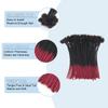 0.6cm Human Hair Dreadlock Extensions 8 Inch 50 Strands Ombre Loc Extensions Human Hair for Men Human Human1b/Bug view 4