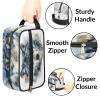Zestdesign Custom Vintage Wolf Makeup Bag with Name Personalized Waterproof Toiletry Bag Customized Wildlfe Animal Cosmetic Bag for Women Men view 2