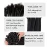 0.6cm Width Dreadlock Extensions 10 Inch 50 Strands 100% Permanent Human Hair Loc Extension Natural Black Curly Locs Human Hair Can Be Dyed Bleached Curled And Twisted view 4