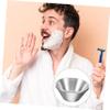 Baluue Men's Shaving Bowl Stainless Steel Beard Care Cup Reusable Shaving Mug Lid view 4