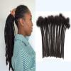 100% Real Human Hair 0.6cm Width 12Inch 50 Strands Loc extensions Human Hair with Curly Ends Full Handmade Dreadlock Extensions Can be dyed and bleached for Men Women Kids view 1
