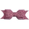 10Pcs Glitter Hair Bow Clips, 9.5cm Triple Layer, Sparkly Hair Accessories (10Pcs Pink, With Clip) view 1