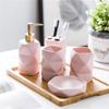 DUYHBAWRS Ceramic Toiletries 4-Piece Nordic Toiletries 4-Piece Bathroom Gift Set Mouthwash Cup view 2