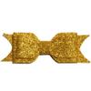10Pcs Glitter Hair Bow Clips, 9.5cm Triple Layer, Sparkly Hair Accessories (10Pcs Gold, With Clip) view 1