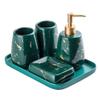 DUYHBAWRS Ceramic Bathroom Toiletry Set Marble Series Bathroom Model Room Decoration Bathroom view 1