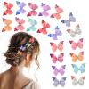 Paderison 20Pcs Butterfly Hair Clips for Women Moving Glitter Butterfly Clip Fairy Accessories Green view 1