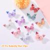Paderison 20Pcs Butterfly Hair Clips for Women Moving Glitter Butterfly Clip Fairy Accessories Green view 3