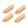 Baluue 4pcs Nail Brush Set Boar Bristle Wooden Nail Cleaning Brush for Polish Removal for Home Office Random Color view 1