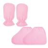 Paraffin Wax Bath Terry Cloth Gloves & Foot Liners, Paraffin Wax Machine Heated SPA Mittens Foot Liners, Thick Heat Hand Feet Treatment Insulated Mitt Spa Feet Cover Great for Men Women (Pink) view 1