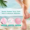 Paraffin Wax Bath Terry Cloth Gloves & Foot Liners, Paraffin Wax Machine Heated SPA Mittens Foot Liners, Thick Heat Hand Feet Treatment Insulated Mitt Spa Feet Cover Great for Men Women (Pink) view 4