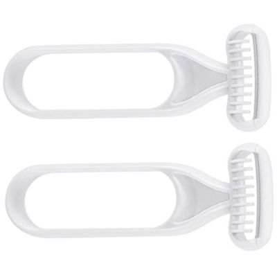 DECOMELODY 2pcs Women's Body Hair Trimmer Set Waterproof Armpit and Leg Shaver Stainless Steel Blades Portable Hair Remover Tool for Beauty Care