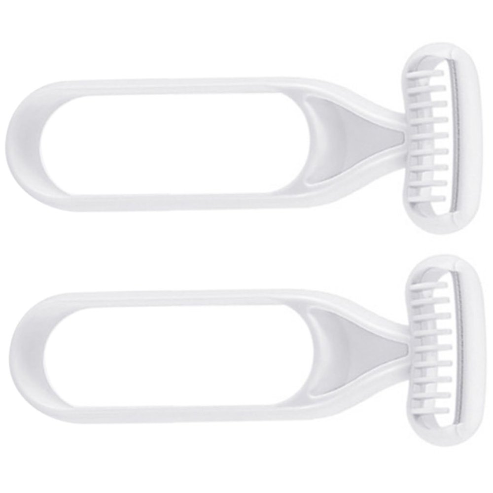 DECOMELODY 2pcs Women's Body Hair Trimmer Set Waterproof Armpit and Leg Shaver Stainless Steel Blades Portable Hair Remover Tool for Beauty Care