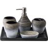 DUYHBAWRS Five Piece Set of Handmade Ceramic Toiletries in The Bathroom view 1