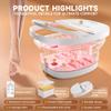 Collapasible Foot Spa Bath Massager with Heat, Pedicure Foot Spa with Bubbles and Jets/Timer/ Temperature Control, Feet Soak Tub for Home, Office, Relaxation and Stress Relief, Gift for Men and Women view 3
