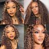 P430 Highlight Brown Bundles Human Hair Water Wave Bundles 34 34 34 Inch Unprocessed Brazilian Virgin Remy Hiair Chocolate Brown Water Wave 3 Bundle Human Hair Extensions view 2