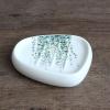 DUYHBAWRS Five Piece Set of Green Plant Ceramic Toiletries for Bathroom Use view 4