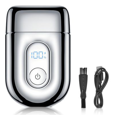 Electric Razor for Men, Electric Foil Shavers for Women,Mini Foil Shaver with Double Floating Blades, IPX7 Waterproof Wet/Dry Shaver, 90 Min Runtime, LED Display, Travel Lock, Gifts for Men&Women