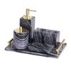 DUYHBAWRS Toiletry Cup Set Five-Piece Bathroom Tray Toilet Decoration Light Luxury Model Room Set view 1