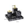 DUYHBAWRS Toiletry Cup Set Five-Piece Bathroom Tray Toilet Decoration Light Luxury Model Room Set view 4