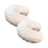 DECORFUNFUN 2 Pcs Massage Face Cradle Covers, Fleece Massage Table Facial Pillow Cover, Washable Elastic Fitted Massage Chair & Massage Bed, Soft Face Table Headrest Covers for Spa, Salon & Home Use. view 1