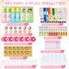 108 Piece Girls Spa Party Supplies Set , Face Masks, Hand Creams, Eye Patches, Bath Bombs, Lip Balms, 12 Person Kit view 2