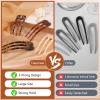 heemeei 4Pcs French Twist Hair Pin, Large U Shaped French Hair Pin 3 Prong view 4