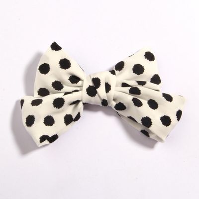 10Pcs 4.8" 12cm Solid Cotton Hair Bows Hair For Boutique Hairpins Barrettes Headwear Hair Acesssories (10Pcs White, With No Clip)