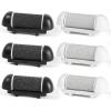 6pcs Replacement Roller Refill Heads for Electric Callus Remover,Feet Pedicure Kit Refill Rollers, 2 Extra Coarse, 2 Regular Coarse, 2 Fine Coarse Refill Rollers (Black and White) view 1