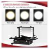 QUGURLID Rolling Makeup Train Case, Aluminum Ligthed Makeup Train Case w/LED Lights Cosmetic Organizer Studio,Lockable Makeup Cosmetic Storage Case (24in) view 3