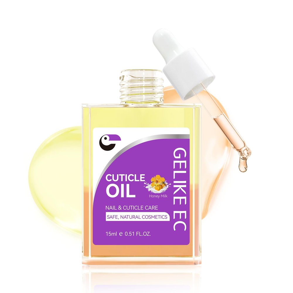 Nail Repair Oil for Moisturize Cuticle - Gelike EC Easy and Quick Absorb Salon Care Treatment - Natural Rose Smells for Women and Men Dry Damaged Thin Nails 15ML LARGE CAPACITY