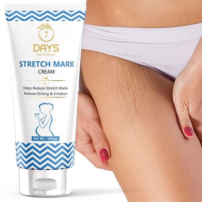 7 Day Stretch Marks Cream for Reduce Stretch Marks & Scars During Pregnancy - Women (100 g), 3.53 Ounce