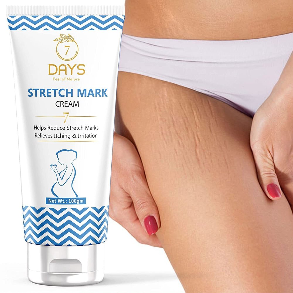 7 Day Stretch Marks Cream for Reduce Stretch Marks & Scars During Pregnancy - Women (100 g), 3.53 Ounce