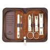 6-in-1 Manicure Set Portable Nail Clippers Grooming Kit, Stainless Steel Pedicure Tools with Nail Scissors & Leather Travel Case for Men & Women view 1