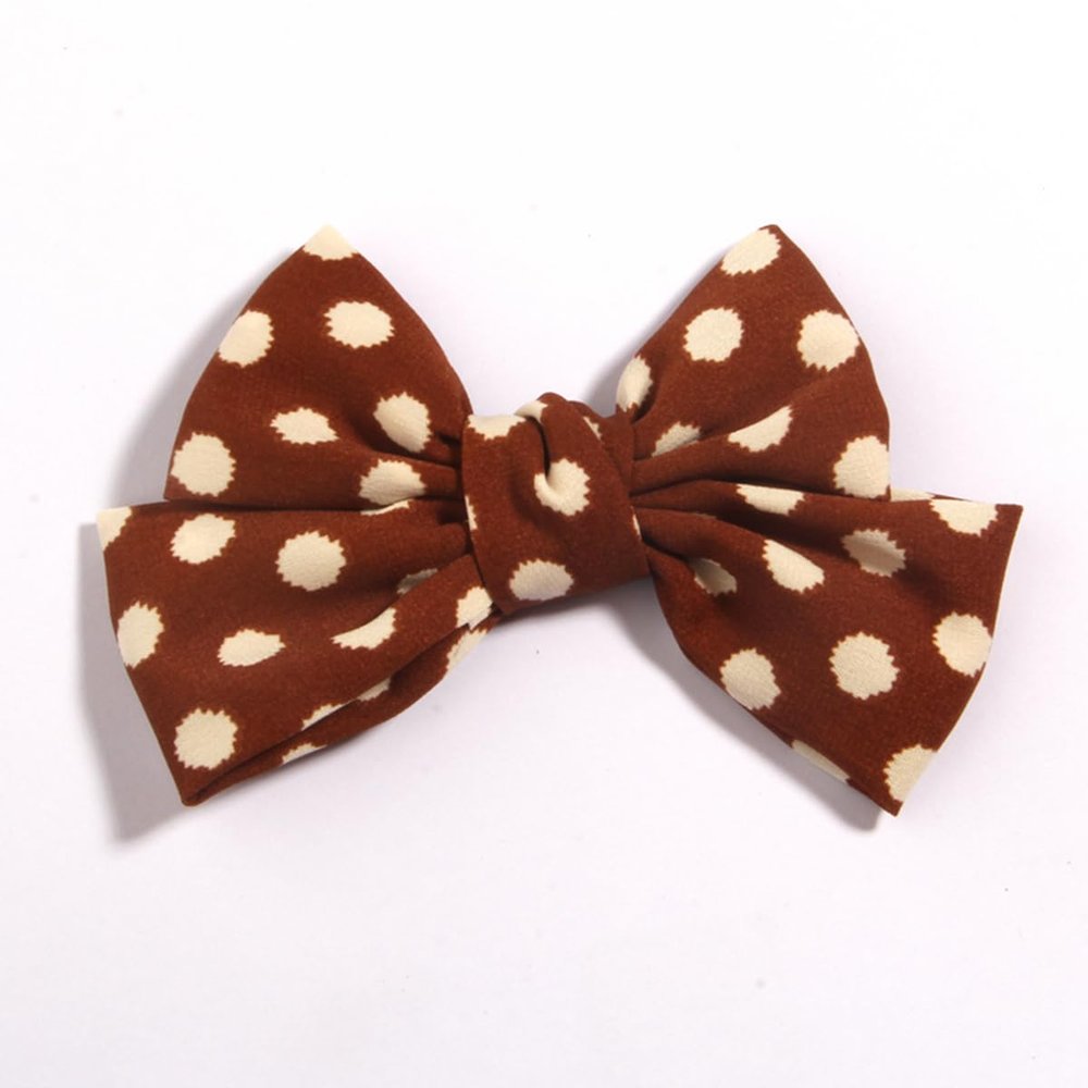 10Pcs 4.8" 12cm Solid Cotton Hair Bows Hair For Boutique Hairpins Barrettes Headwear Hair Acesssories (10Pcs Coffee, With No Clip)