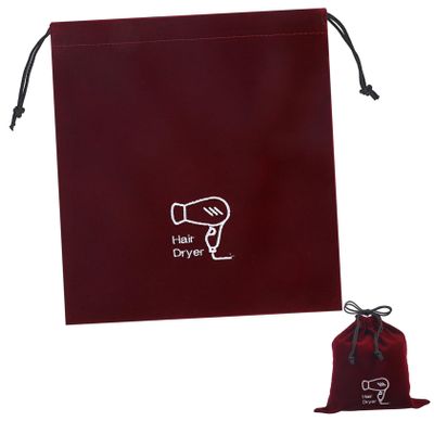 DECOMELODY Hair Dryer Bag Capacity Drawstring Storage Pouch for Home Travel Durable Elegant Design for Organizing Blow Dryers and Items