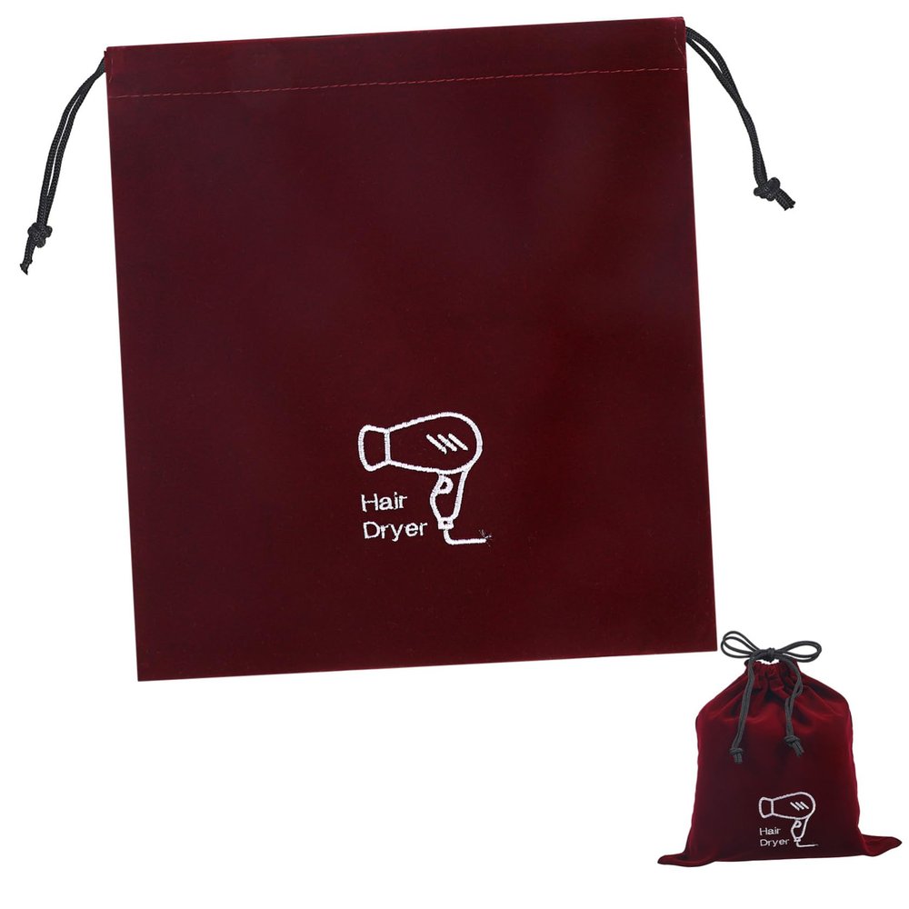 DECOMELODY Hair Dryer Bag Capacity Drawstring Storage Pouch for Home Travel Durable Elegant Design for Organizing Blow Dryers and Items