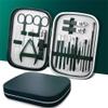 18-Piece Nail Clipper Set, Stainless Steel Pedicure & Manicure Kit for Women and Men, with Cuticle Remover, Scissors, and Stylish Travel Case, Light Green view 1