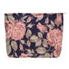 PAZIMIIK Makeup Bag Large Cotton Zipper Pouch for Purse Travel Canvas Make Up Organizer for Women Cosmetic,Rose Black Blue view 1
