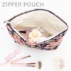 PAZIMIIK Makeup Bag Large Cotton Zipper Pouch for Purse Travel Canvas Make Up Organizer for Women Cosmetic,Rose Black Blue view 2