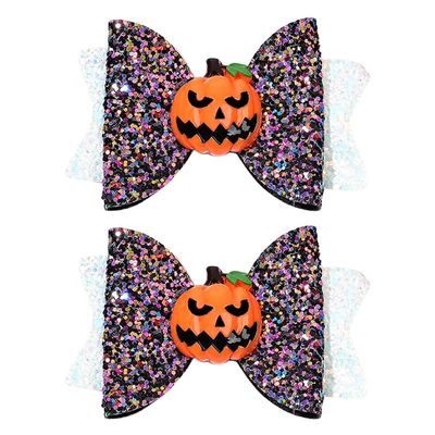 1pair Children Halloween Hair Pin Decorative Festival Hairpin Luxurious Party Hairclip for Kids and Adults