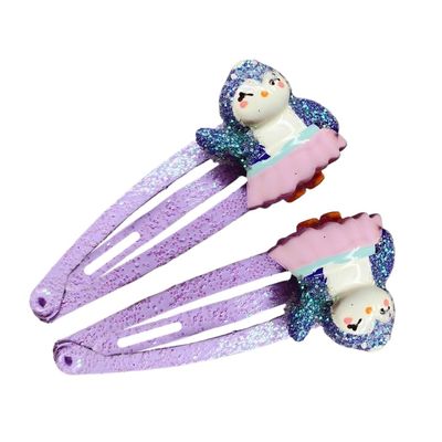 1pair Lovely Pattern Barrettes Girls Birthday Hairpin Trendy Comfortable Hairpins for Children's Birthday Party