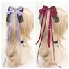 1Pair Ribbon Bows Hair Barrettes Unique Solid Colors Fashion Hairpieces Elegant Accessories For Females view 4