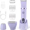 3-in-1 Electric Razor IPX7 Waterproof Bikini Trimmer Wet & Dry Use Painless Personal Trimmer Groomer for Ladies Face Body Legs Bikini Public Hairs Electric Lady Shaver with Replaceable Heads view 1