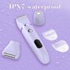 3-in-1 Electric Razor IPX7 Waterproof Bikini Trimmer Wet & Dry Use Painless Personal Trimmer Groomer for Ladies Face Body Legs Bikini Public Hairs Electric Lady Shaver with Replaceable Heads view 3