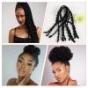 HJZHII 8 Pcs Adjustable Hair Ties, No Slip Afro Puff Ponytail Tie for Thick Curly Hair Braided Kinky Curly Ponytail Holder No Damage Puff Cuff Pineapple Style for Woman view 2