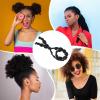 HJZHII 8 Pcs Adjustable Hair Ties, No Slip Afro Puff Ponytail Tie for Thick Curly Hair Braided Kinky Curly Ponytail Holder No Damage Puff Cuff Pineapple Style for Woman view 3