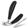 Large Toenail Clippers for Thick Nails for Seniors, Non-Slip Long Handled Angled Head Toe Nail Clippers with Catcher, Wide Jaw Opening Sharp Straight Edge Cutters, Fingernail Clippers for Men Women view 1