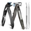 360 Rotating Nail Clippers for Seniors with Arthritis, Ergonomic Long Handled Toenail Clippers for Thick Nails for Seniors, Heavy Duty Fingernail Clippers with Catcher Wide Opening Sharp Nail Cutters view 1